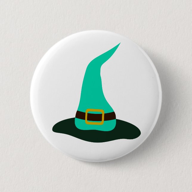 Happy Halloween Witch Hat 6 Cm Round Badge (Front)