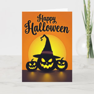 Happy Halloween Witch Hat Card