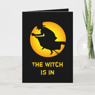 Happy Halloween Witch is in Greeting Card