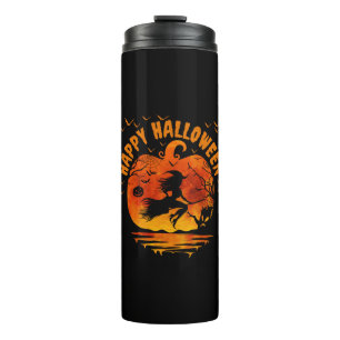 HAPPY HALLOWEEN WITCH MEN WOMEN KIDS COSTUME THERMAL TUMBLER