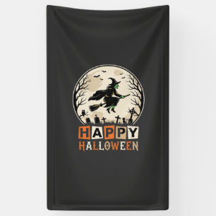 Happy Halloween Witch Moon Cemetery Design_1 Banner