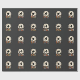 Happy Halloween Witch Moon Cemetery Design_1 Wrapping Paper