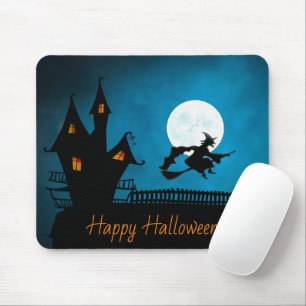 Happy Halloween Witch Mouse Pad