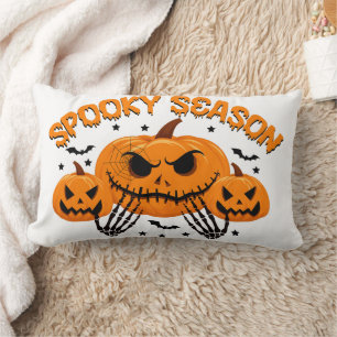 Happy Halloween Witch Pumpkin Spooky Season Lumbar Cushion