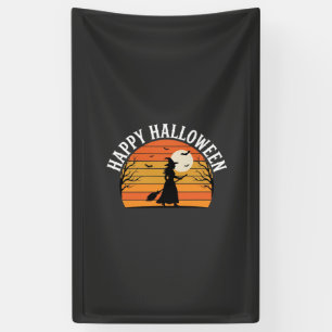 Happy Halloween Witch Sunset Design_1 Banner