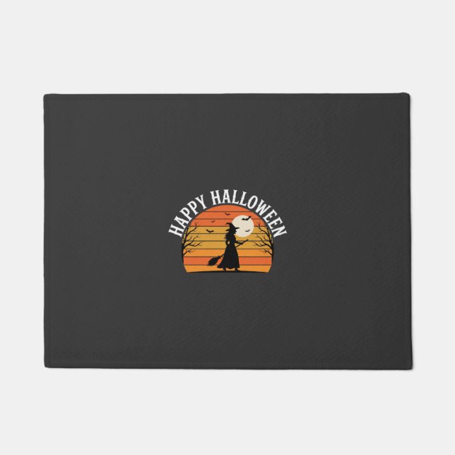 Happy Halloween Witch Sunset Design_1 Doormat (Front)