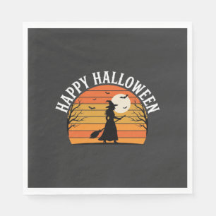 Happy Halloween Witch Sunset Design_1 Napkin