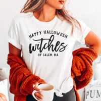 Happy Halloween Witches Custom Town Black Womens