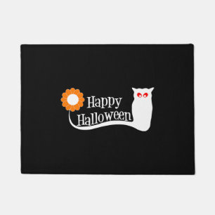 Happy Halloween Witches Ghost Cat Cats Shirt Doormat