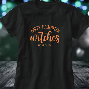 Happy Halloween Witches Orange T-Shirt