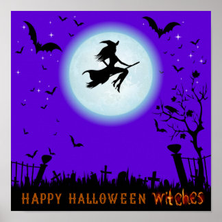 Happy Halloween Witches Poster