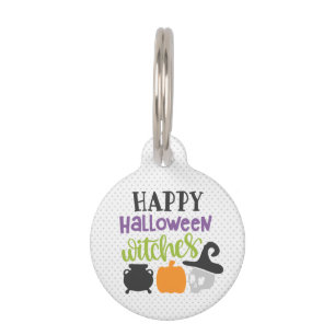 Happy Halloween Witches Stethoscope ID Tag 