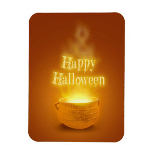 Happy Halloween Witch's Cauldron Magnet
