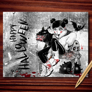 Happy Halloween (With a Side of Psychotic) Holiday Postcard
