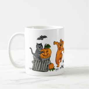 Happy Halloween with Cat Bat Dog and Spider Coffee Mug