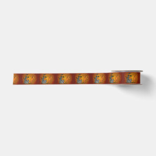 Happy Halloween with Cat Bat Dog and Spider Satin Ribbon
