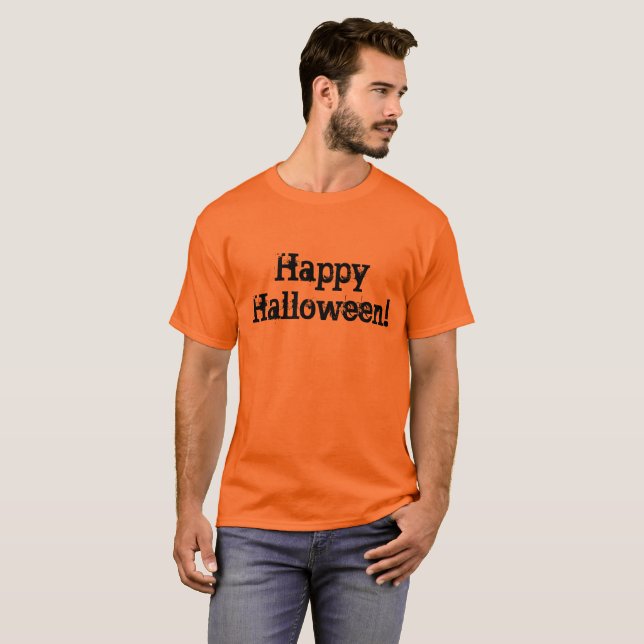 Happy Halloween with fun Halloween style letters T-Shirt (Front Full)
