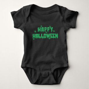 Happy Halloween with Spiders Baby Bodysuit