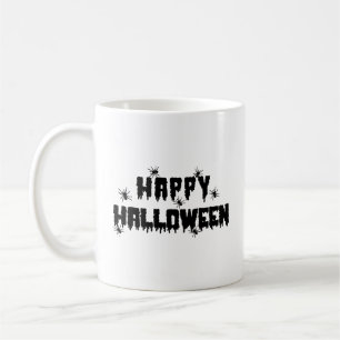 Happy Halloween with Spiders Coffee Mug