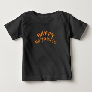 Happy Halloween Women's & Baby Orange Black T-Shirt