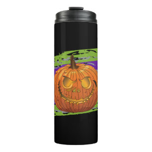 Happy Halloween Women's Halloween Pumpkin Face Thermal Tumbler