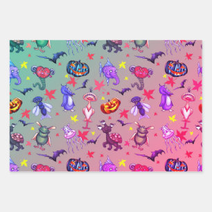 Happy Halloween Wrapping Paper Sheet