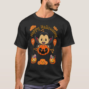 Happy Halloween y Cute Boys and Girls Costume as a T-Shirt