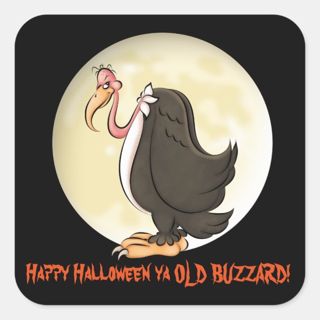 Happy Halloween ya old buzzard sticker (Front)