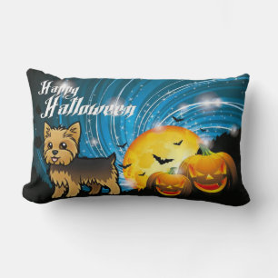 Happy Halloween Yorkie Lumbar Cushion