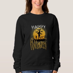 Happy Halloween zombie ghost haha Sweatshirt