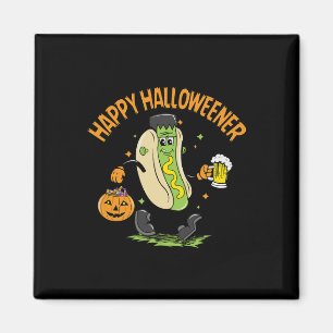 Happy Halloweener Cute Halloween Party Hot-dog Bee Magnet