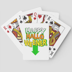 Happy Halloweener Funny Halloween Playing Cards