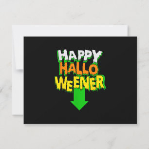 Happy Halloweener Funny Halloween RSVP Card