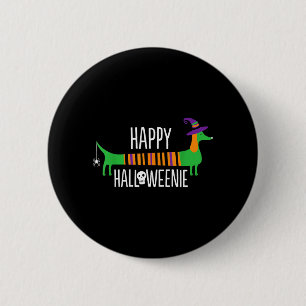 Happy Halloweenie Cute Viennese Dog Dachshund 6 Cm Round Badge