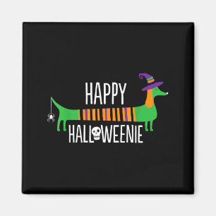Happy Halloweenie Cute Viennese Dog Dachshund Magnet