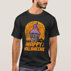 Happy Halloweenie Dachshund Dog Witch Wiener Hallo T-Shirt