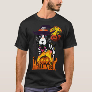 Happy Halloweenie Dachshund Mummy Doxie Dog Trick  T-Shirt
