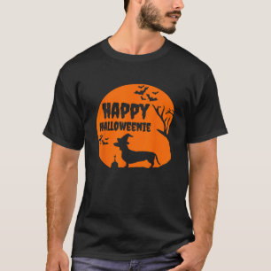 Happy Halloweenie Dachshund Shirt Funny Halloween 