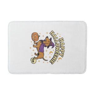 Happy Halloweenie Dachshund Witch Dog T-Shirt_1 Bath Mat