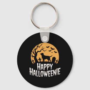 Happy Halloweenie Dog Lovers Spooky Vibes Hallowee Key Ring