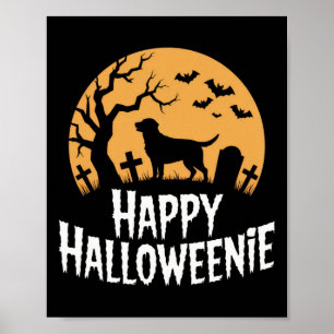 Happy Halloweenie Dog Lovers Spooky Vibes Hallowee Poster