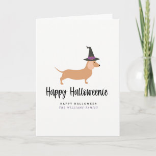 Happy Halloweenie Halloween Card