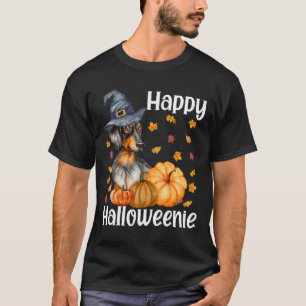 Happy Halloweenie Halloween Dachshund Witch Wiener T-Shirt