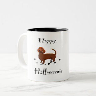 Happy Halloweenie! Two-Tone Coffee Mug