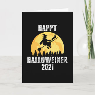 Happy Halloweiner 2021 - Dachshund Witch Card