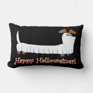 Happy-Halloweiner Lumbar Cushion