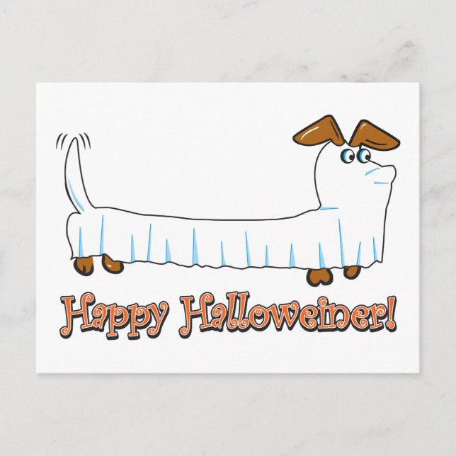 Happy Halloweiner Postcard (Front)
