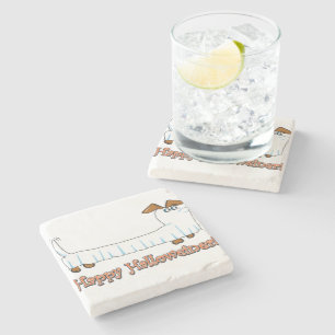 Happy-Halloweiner Stone Coaster