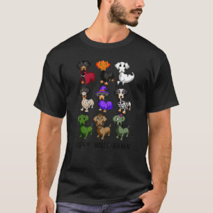 Happy Hallowiener Dachshund Halloween Funny T-Shirt