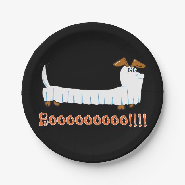 Happy Hallowiener Paper Plate (Front)